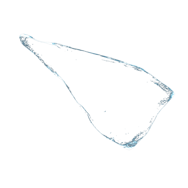 vidrios puntiagudos apuntando al centro del contenedos
